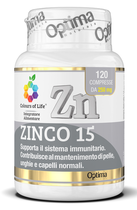 COLOURS OF LIFE ZINCO 15 120 COMPRESSE - Farmasanitas 