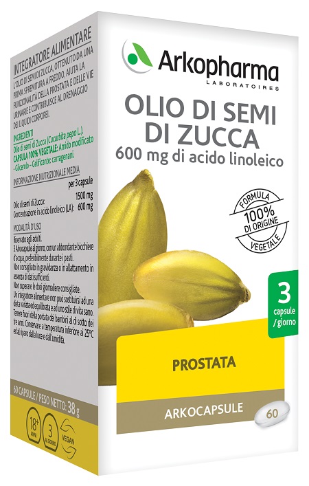 ARKO CAPSULE OLIO SEMI ZUCCA 60 CAPSULE - Farmasanitas 