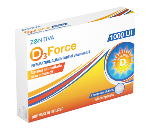 D3 FORCE ZENTIVA 1000UI 60 COMPRESSE - Farmasanitas 