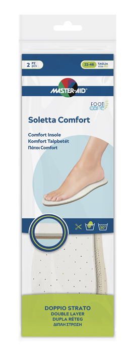 MASTER-AID FOOTCARE SOLETTA COMFORT RITAGLIABILE 2 PEZZI I1 - Farmasanitas 