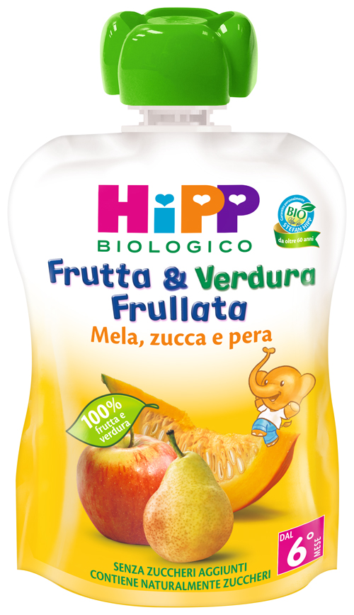 HIPP BIO FRUTTA & VERDURA MELA PERA ZUCCA 90 G - Farmasanitas 