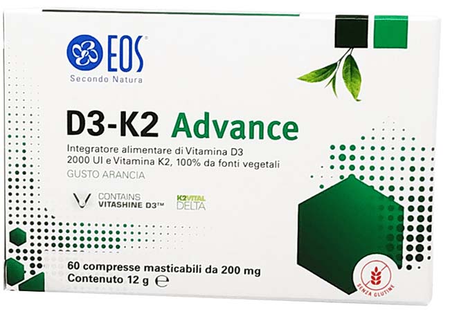 EOS D3 K2 ADVANCE 60 COMPRESSE MASTICABILI - Farmasanitas 
