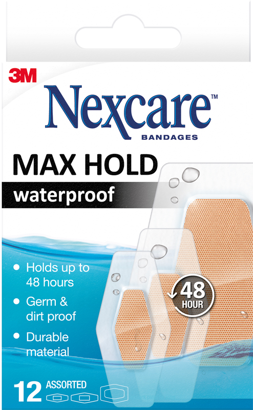 CEROTTO NEXCARE BAMBINI MAXHOLD WATERPROOF 12 PEZZI - Farmasanitas 