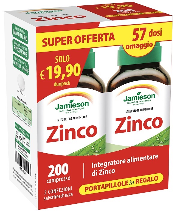 JAMIESON DUOPACK ZINCO 200 COMPRESSE - Farmasanitas 