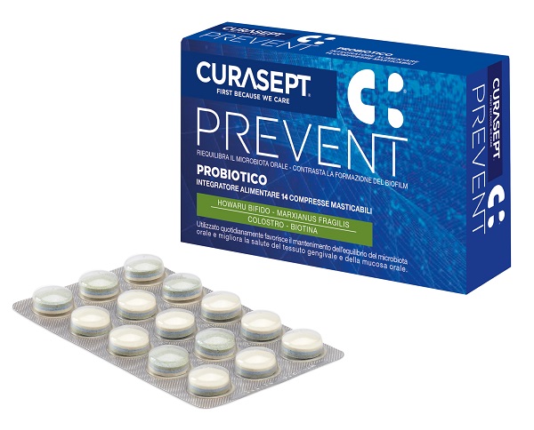 CURASEPT PREVENT PROBIOTICO 14 COMPRESSE MASTICABILI - Farmasanitas 