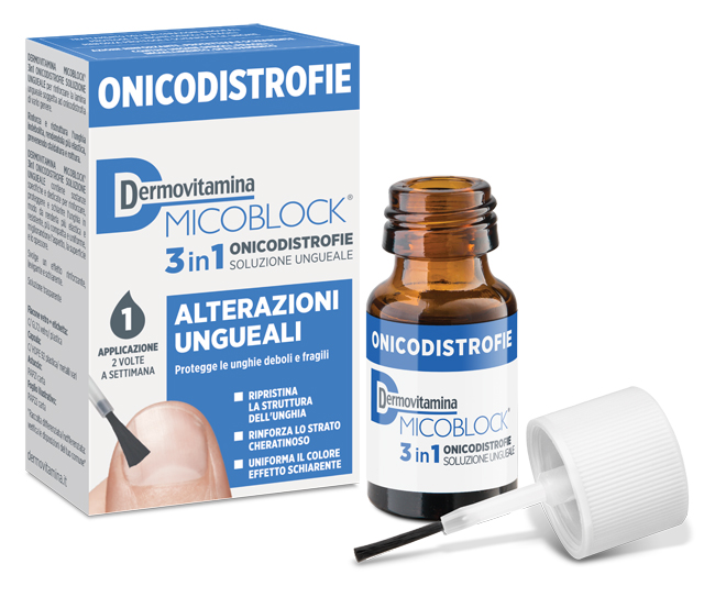 DERMOVITAMINA MICOBLOCK 3 IN 1 ONICODISTROFIE ALTERAZIONI UNGUEALI 7 ML - Farmasanitas 