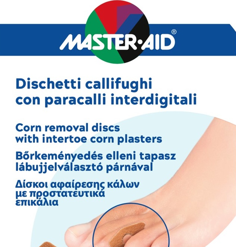 DISCHETTO CALLIFUGO 6 PEZZI + PARACALLO 6 PEZZI INTERDIGITALI MASTER-AID FOOTCARE B5 - Farmasanitas 