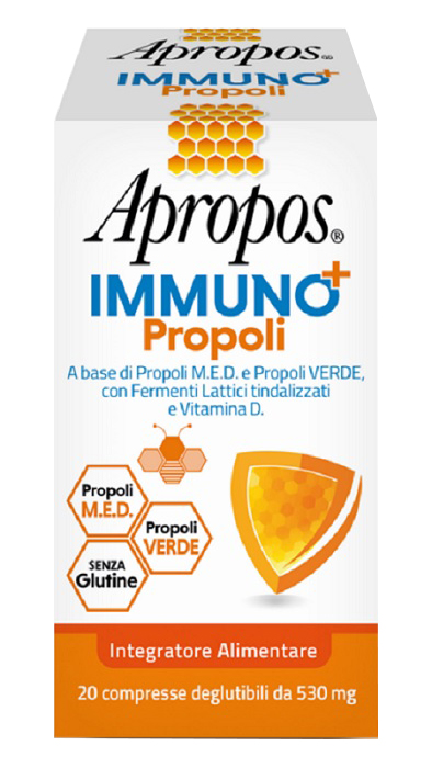 APROPOS IMMUNO+ PROPOLI 20 COMPRESSE DEGLUTIBILI - Farmasanitas 