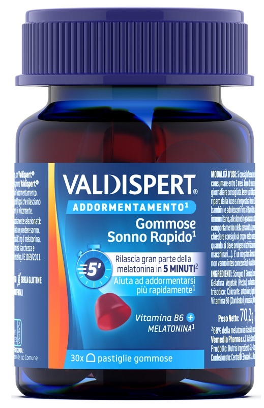 VALDISPERT GOMMOSE SONNO RAPIDO 30 PASTIGLIE GOMMOSE - Farmasanitas 