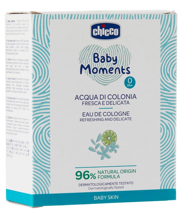 CHICCO BABY MOMENTS ACQUA DI COLONIA FRESCA E DELICATA 100 ML - Farmasanitas 