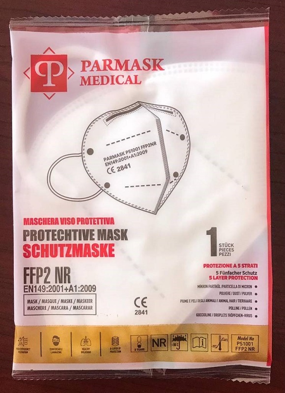 MASCHERINA FFP2 PS1001 BIANCO 1 PEZZO - Farmasanitas 