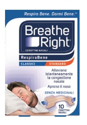 CEROTTI NASALI BREATHE RIGHT CLASSICI 10 PEZZI - Farmasanitas 