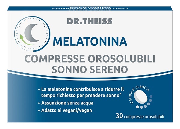 THEISS MELATONINA SONNO SERENO 30 COMPRESSE OROSOLUBILI - Farmasanitas 