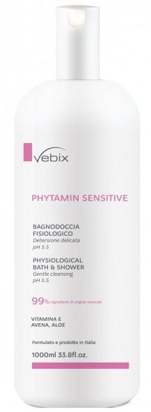 VEBIX PHYTAMIN PELLI SENSIBILI BAGNODOCCIA FISIOLOGICO 1000 ML - Farmasanitas 