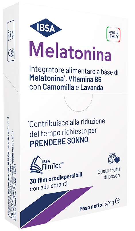 MELATONINA IBSA 30 FILM ORALI - Farmasanitas 