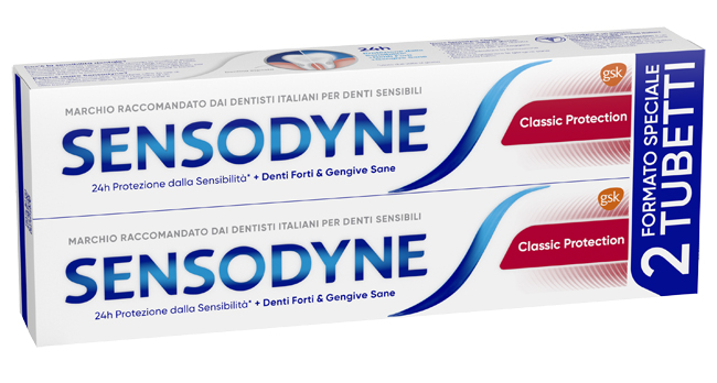 SENSODYNE CLASSICO PROTECTION 2 X 75 ML - Farmasanitas 