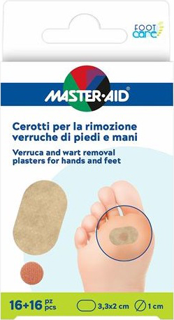 CEROTTO VERRUCHE MASTER-AID FOOTCARE PIEDI/MANI 16 PEZZI E4 - Farmasanitas 
