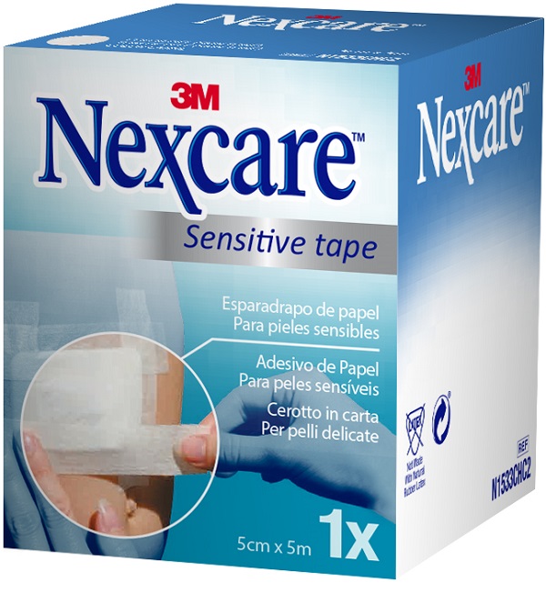 CEROTTO SU ROCCHETTO NEXCARE SENSITIVE TAPE 5X500CM - Farmasanitas 