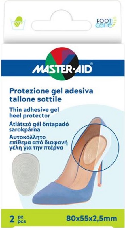 PROTEZIONE ADESIVA MASTER-AID FOOTCARE SOTTILE TALLONE 2 PEZZI F5 - Farmasanitas 
