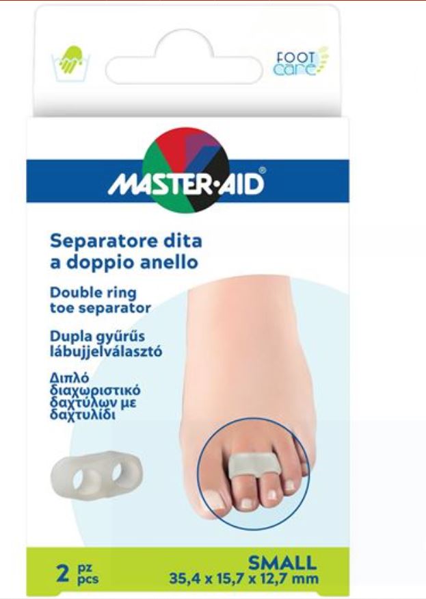 SEPARATORE DITA MASTER-AID FOOTCARE CON ANELLO DOPPIO LARGE 2 PEZZI C11 - Farmasanitas 