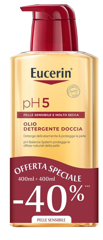 EUCERIN BIPACCO PH5 OLIO DETERGENTE 400 ML + 400 ML - Farmasanitas 