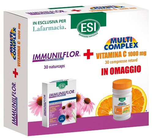 ESI IMMUNILFLOR 30 CAPSULE + VITAMINA C 30 CAPSULE BIPACK - Farmasanitas 